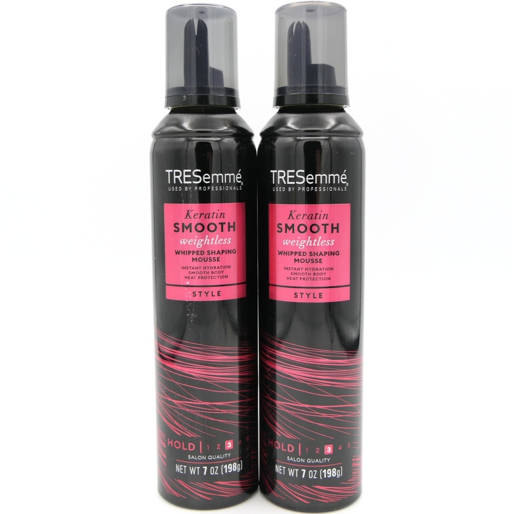 TRESemme Keratin Smooth Blowout Whipped Hair Mousse 2 Pack 7 oz Each Can